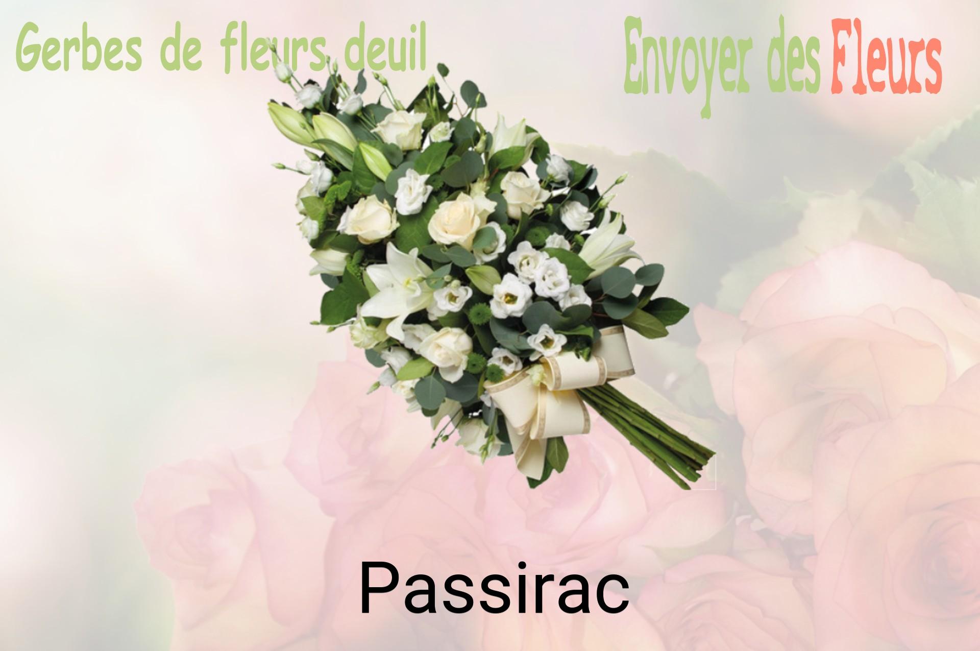Gerbe de fleurs de deuil livrée à Passirac